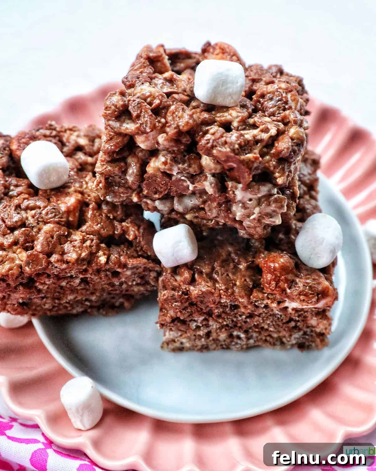Stacked Chocolate Rice Krispies Treats