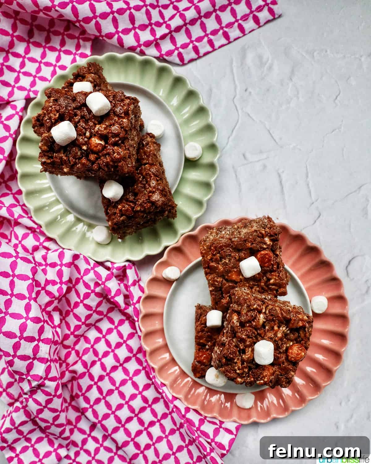 Chocolate Rice Krispies Treats Serving