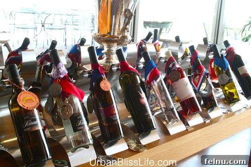Washington's Tri-Cities: Where Wine Meets the Desert 12 Award medals displayed at Kiona Vineyards tasting room