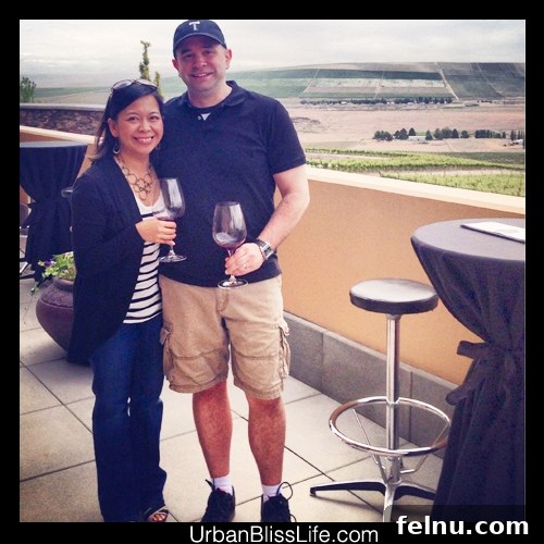Washington's Tri-Cities: Where Wine Meets the Desert 9 Couple enjoying wine tasting on the terrace at Col Solare