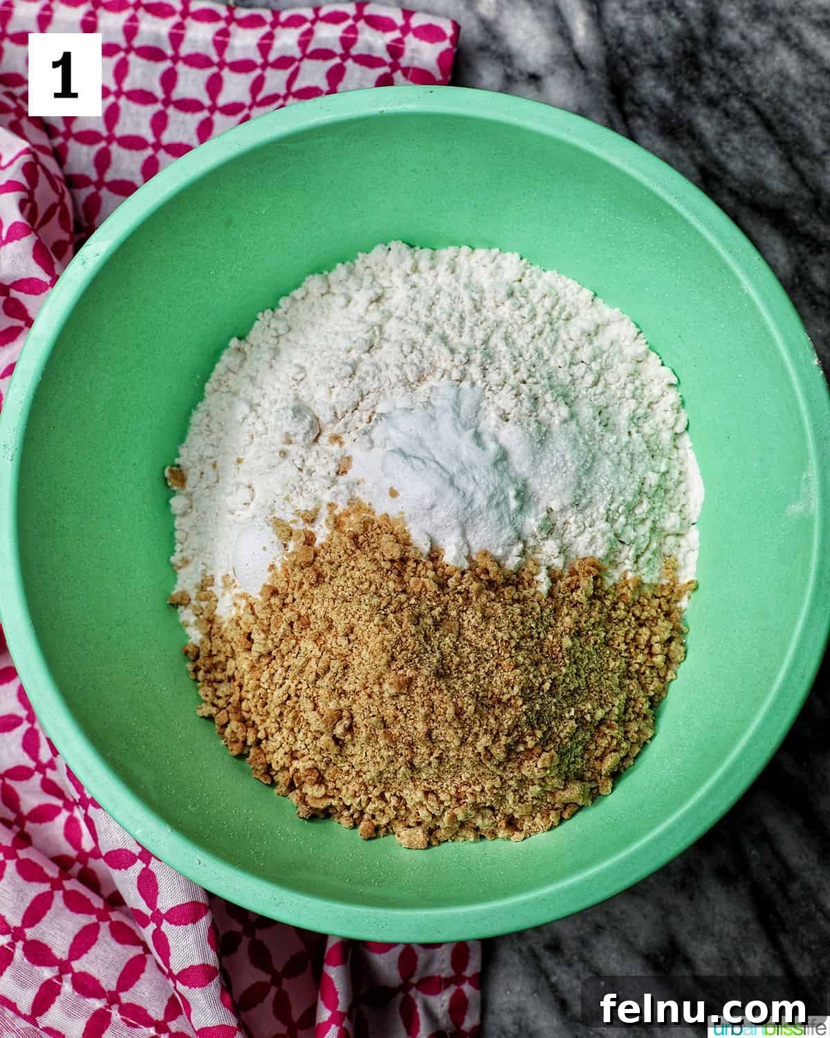 Lucky Charms Cookies 6 Dry ingredients in a bowl.