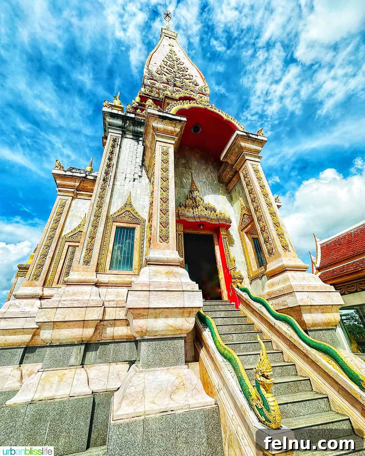 Wat Chalong Temple: A Spiritual Journey in Phuket 13 Exterior view of Wat Chalong Temple, Phuket, Thailand, showcasing its stunning architecture and serene surroundings.