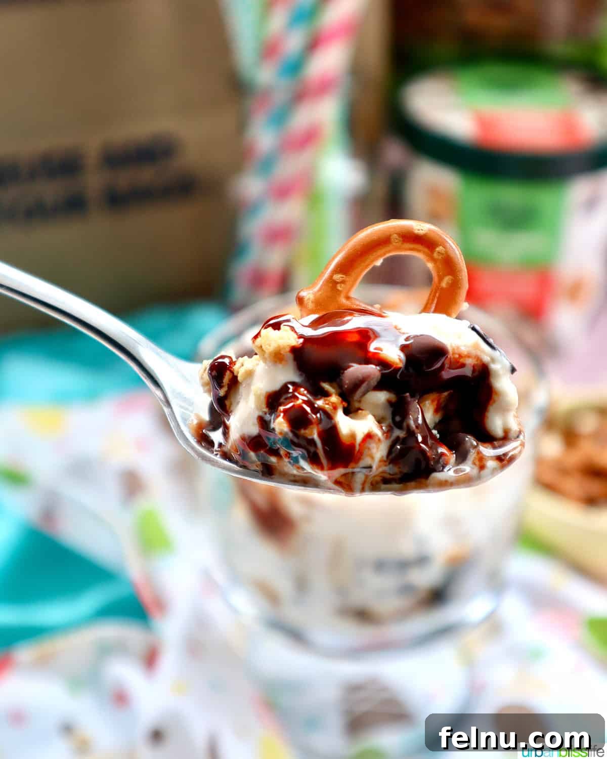 Ice Cream Parfait: A Symphony of Flavors and Textures 10 A spoonful of ice cream parfait, showcasing the delightful layers and textures.