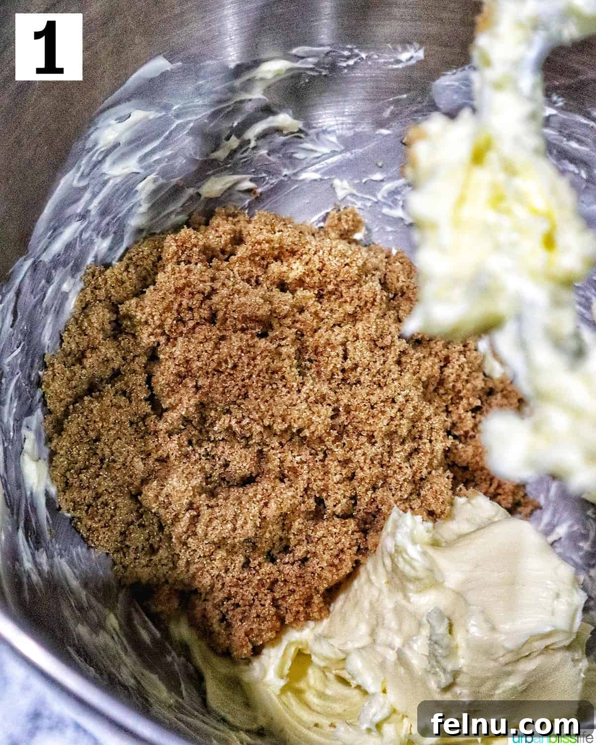 Coffee Walnut Cake 6 Creaming Butter and Brown Sugar