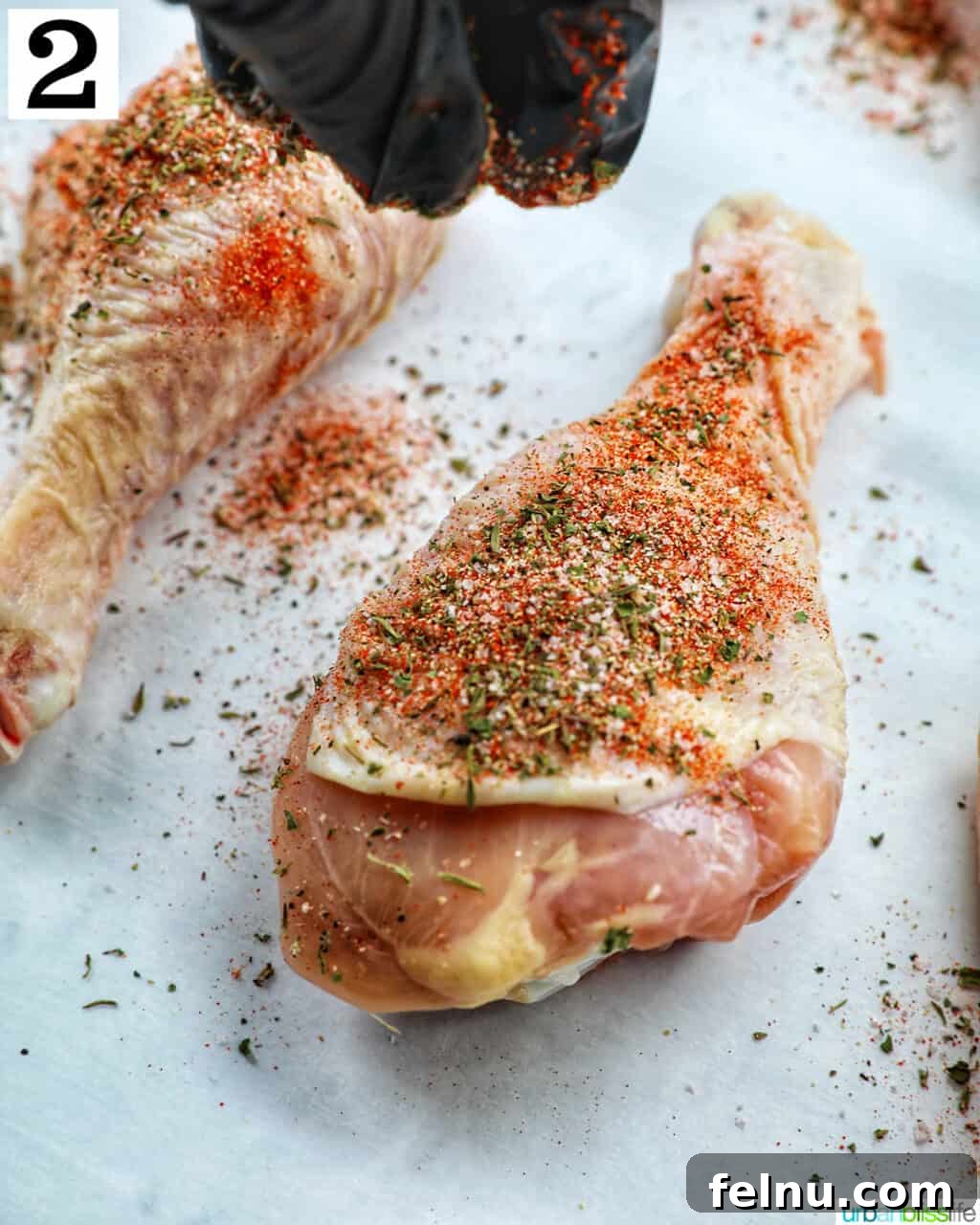 Instant Pot Chicken Legs 6 Seasoning chicken drumsticks with spice mixture.