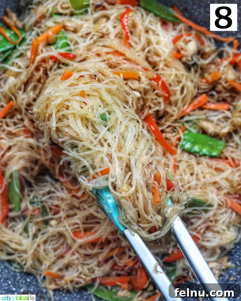 Crab Noodle Stir-Fry 13 Tossing the Noodles with the Sauce and Ingredients