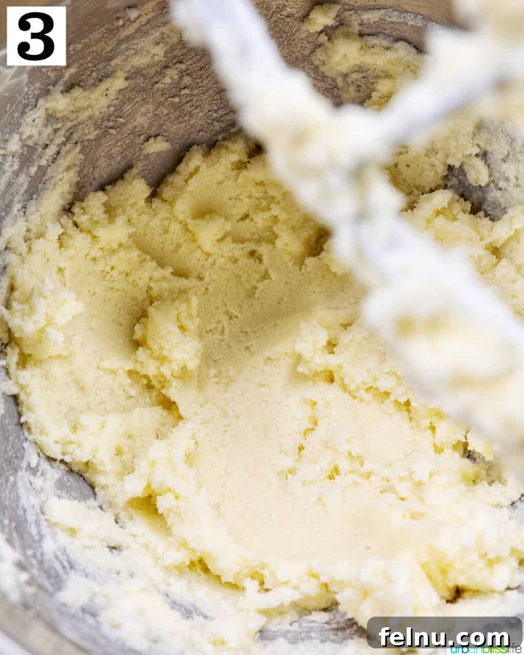 Lemon Poppy Seed Dream Cupcakes 8 Softened butter creaming in the bowl of a stand mixer.
