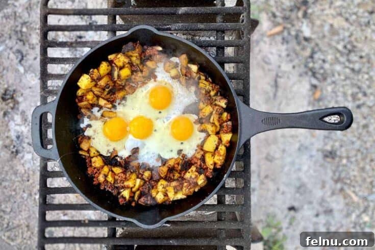 Campfire Breakfast Hash with Chorizo
