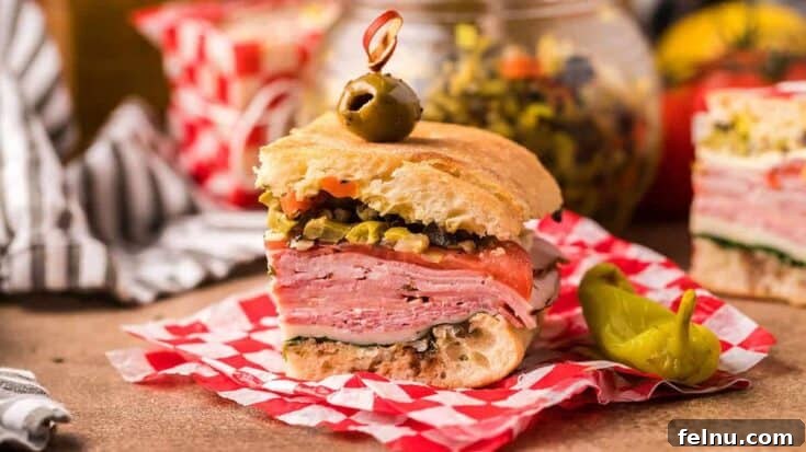 Pressed Italian picnic sandwiches.
