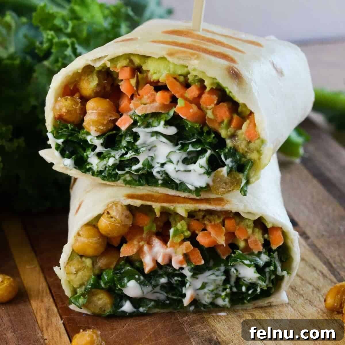 Caesar kale wrap.