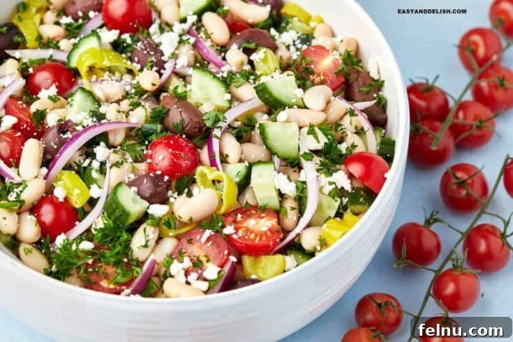 Healthy white bean salad.