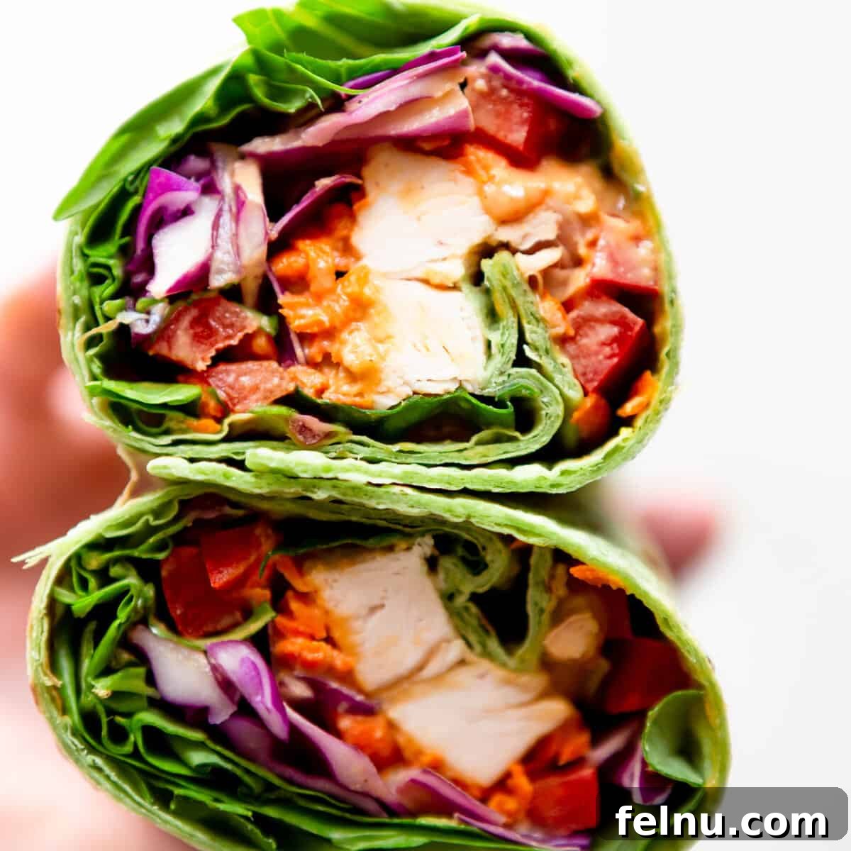 Easy peanut chicken wraps.