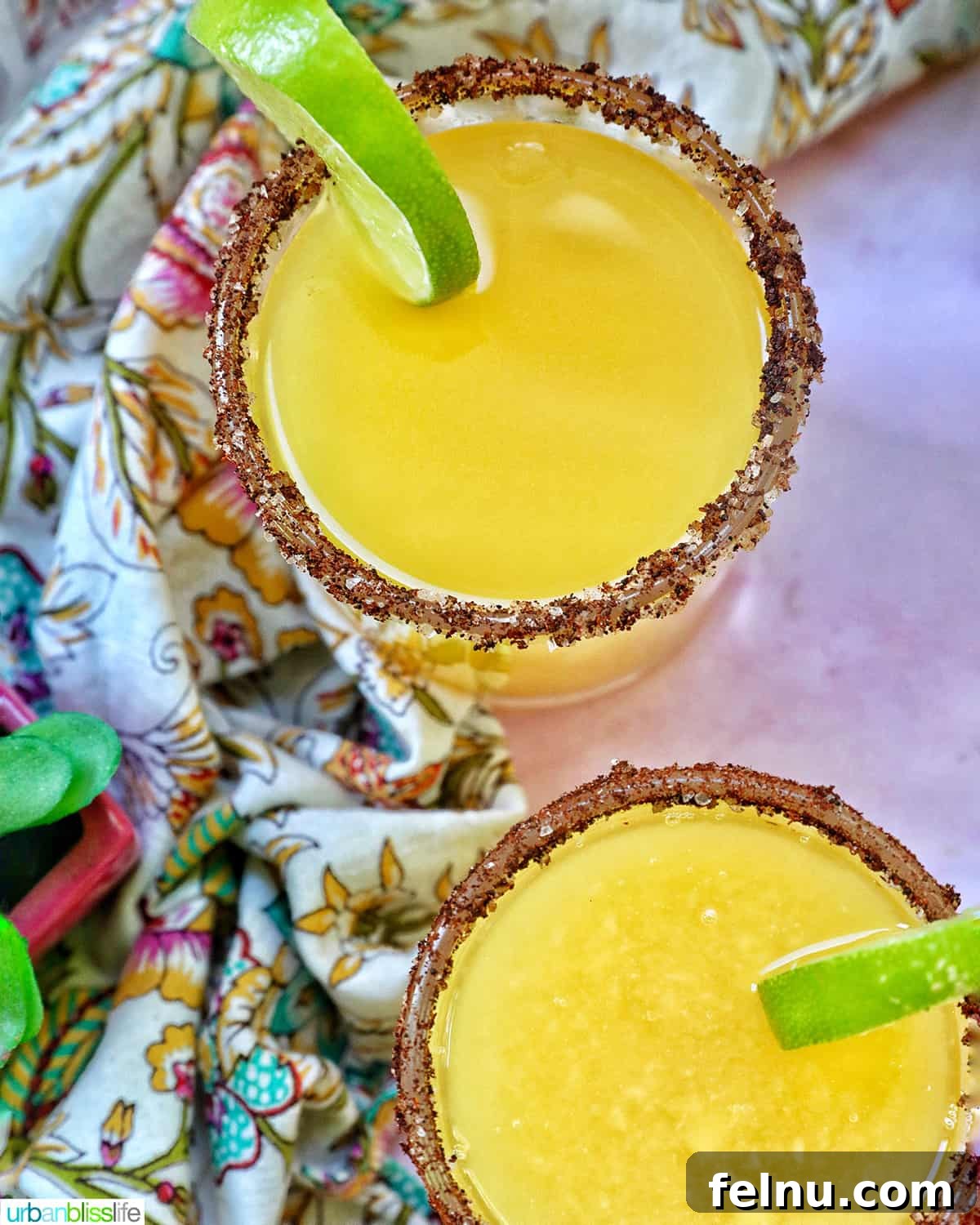 Spicy Mango Tango 13 Two Glasses of Spicy Mango Margarita