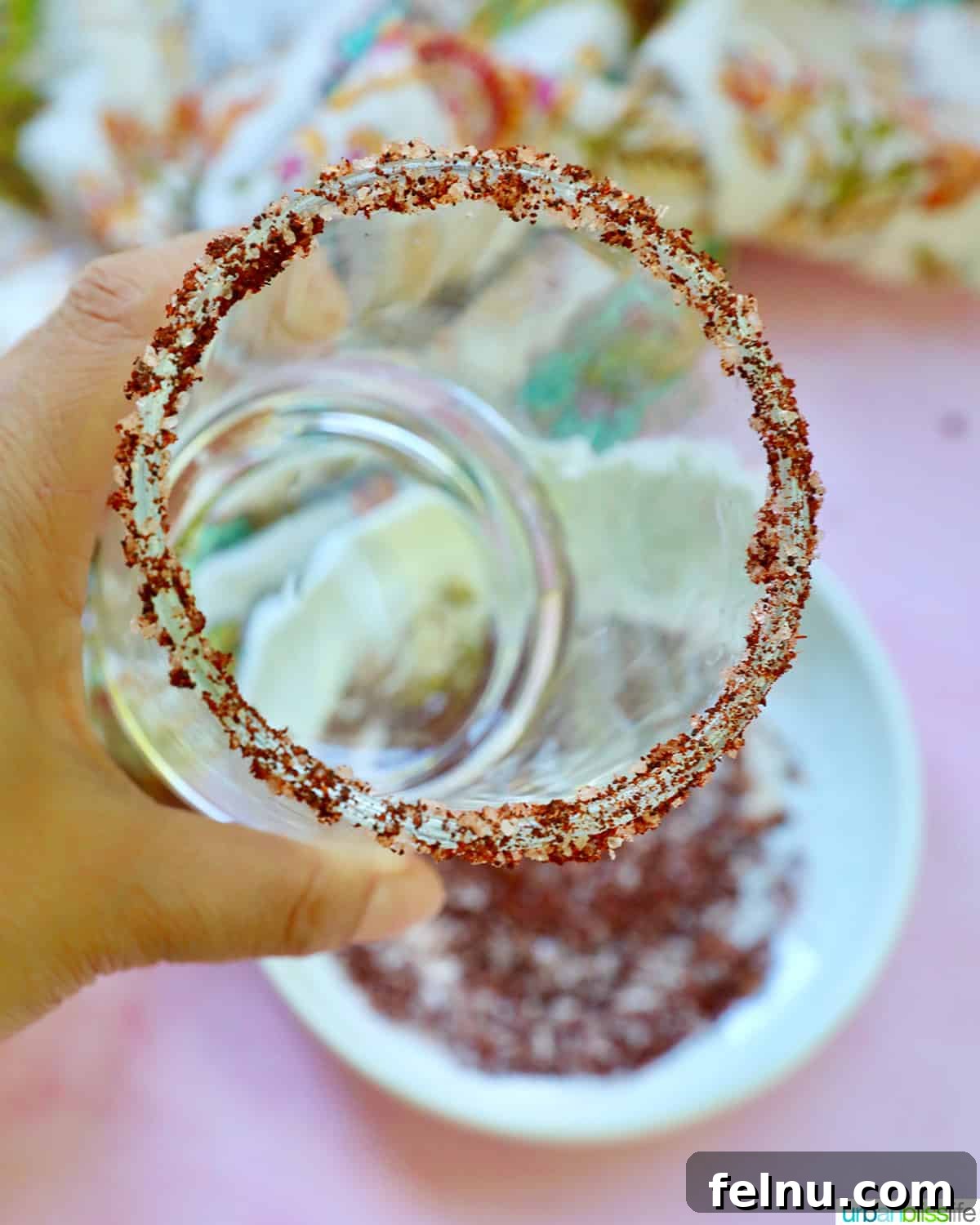 Spicy Mango Tango 15 Glass with Chili Powder Salt Rim