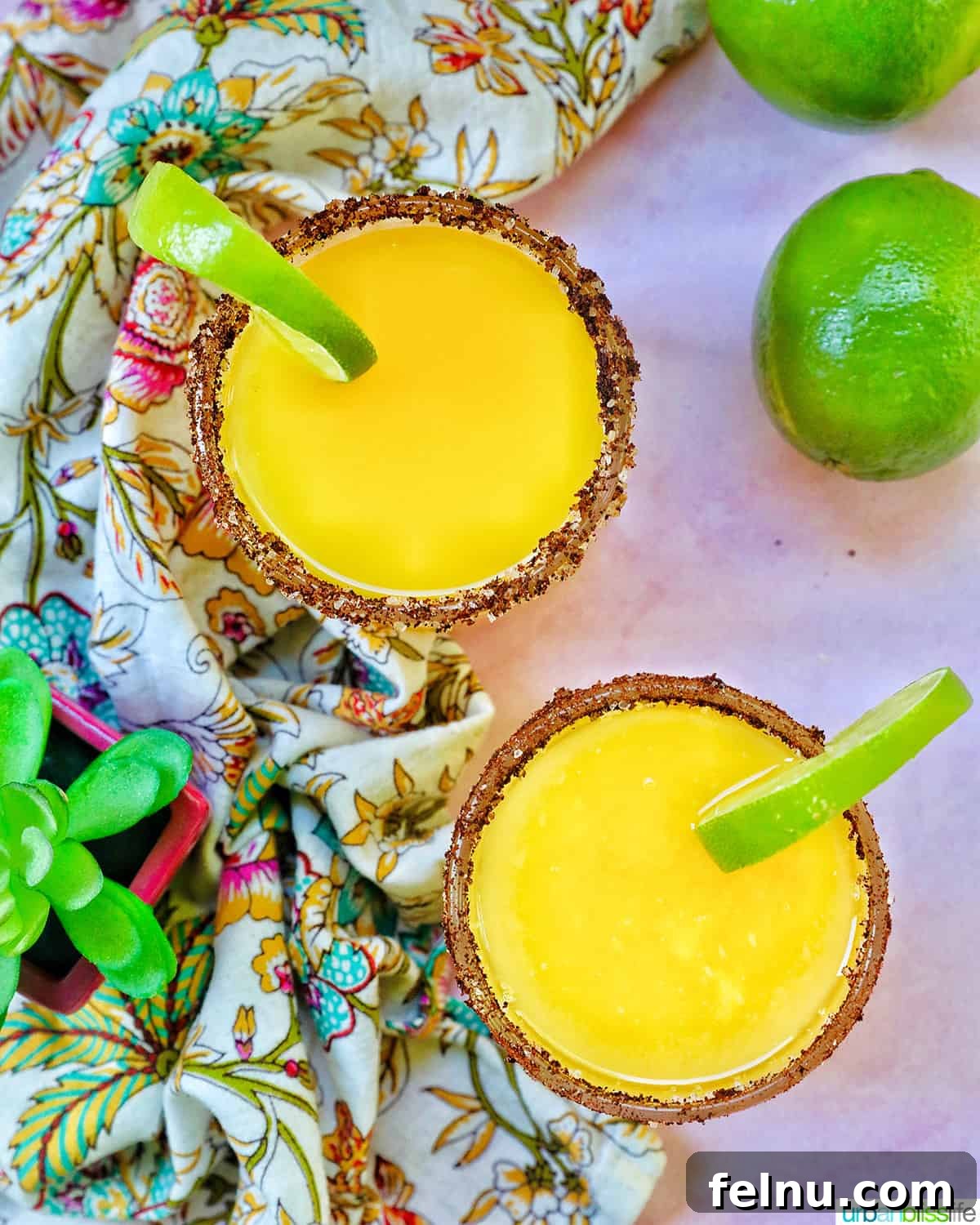 Spicy Mango Tango 3 Two Glasses of Homemade Spicy Mango Margarita
