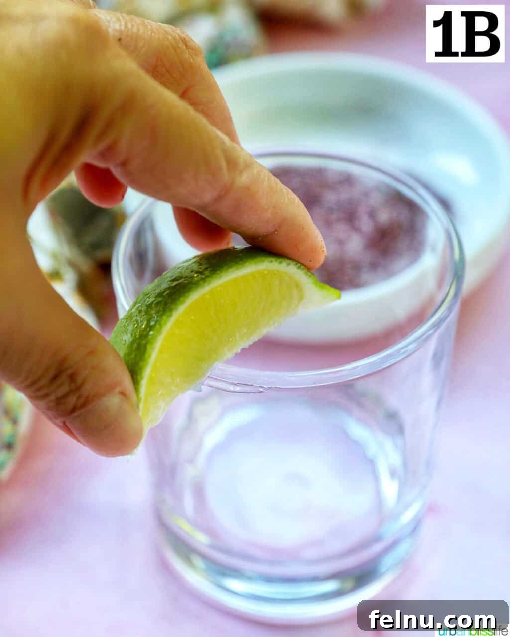 Spicy Mango Tango 6 Preparing Glass Rim with Lime Wedge
