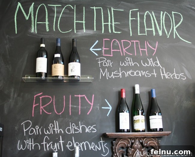 Pairings Portland Wine & Provisions 7 Close-up of wine selection with playful criteria