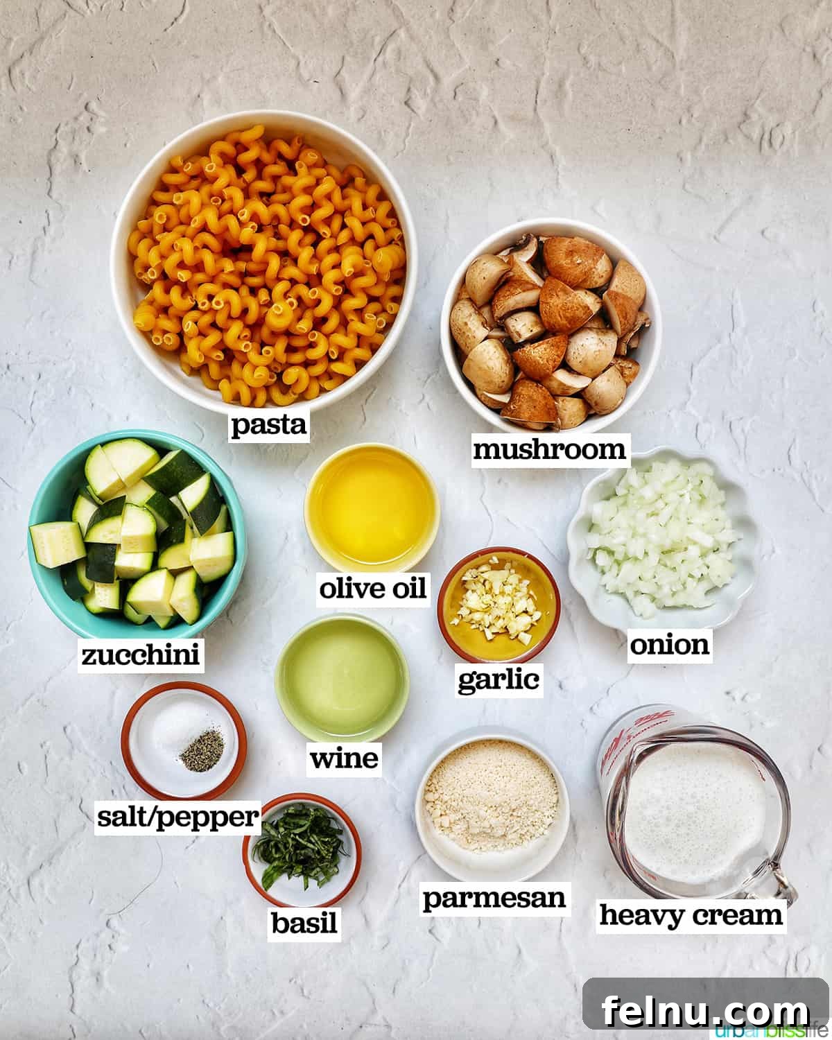 Zucchini and Mushroom Pasta Primavera 4 Ingredients for Zucchini Mushroom Pasta