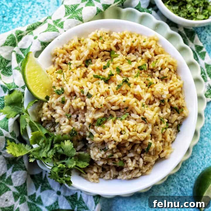 Instant Pot Cilantro Lime Brown Rice