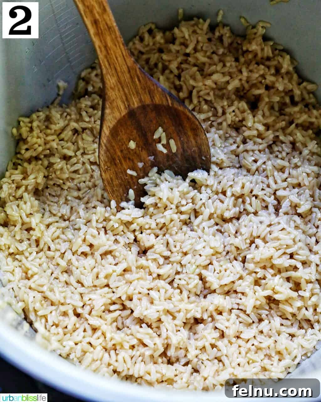Zesty Cilantro Lime Brown Rice in Your Instant Pot 6 Fluffing cooked brown rice in Instant Pot