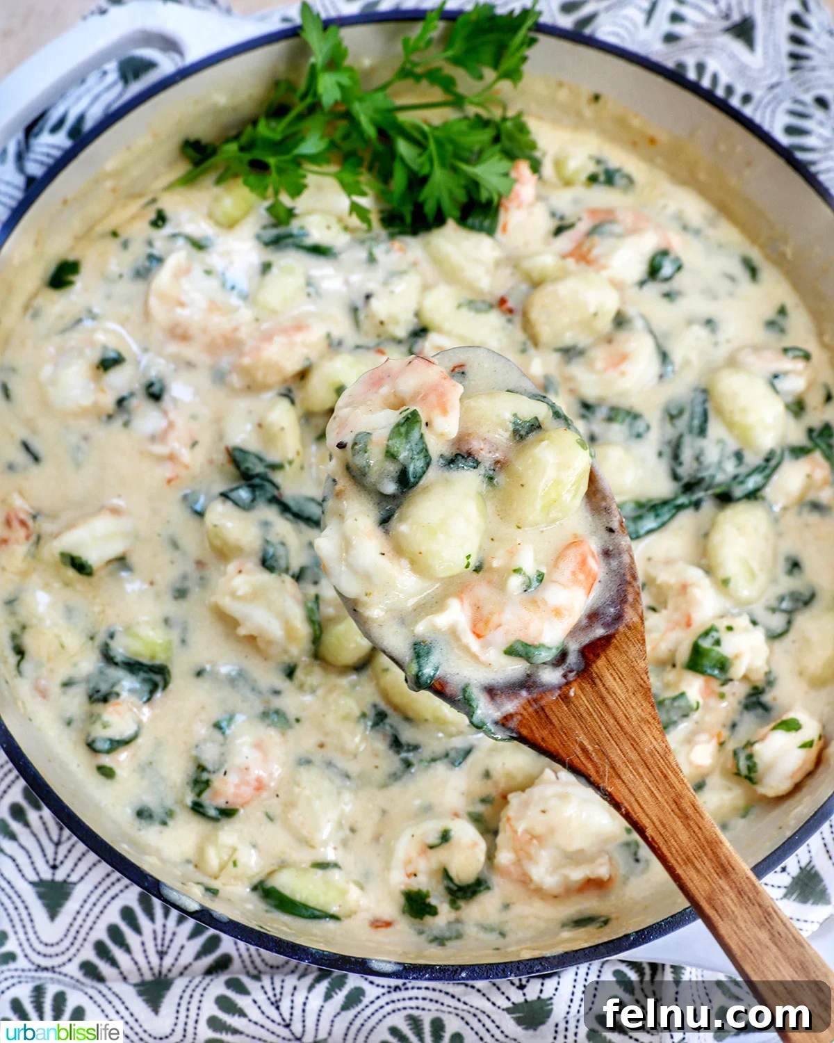 Tuscan Shrimp Gnocchi Delight 16 Spoonful of Tuscan Shrimp Gnocchi.