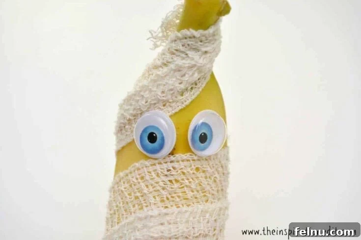 17 Spooktacularly Healthy No-Bake Halloween Treats 20 Halloween Banana Mummy Snack Idea