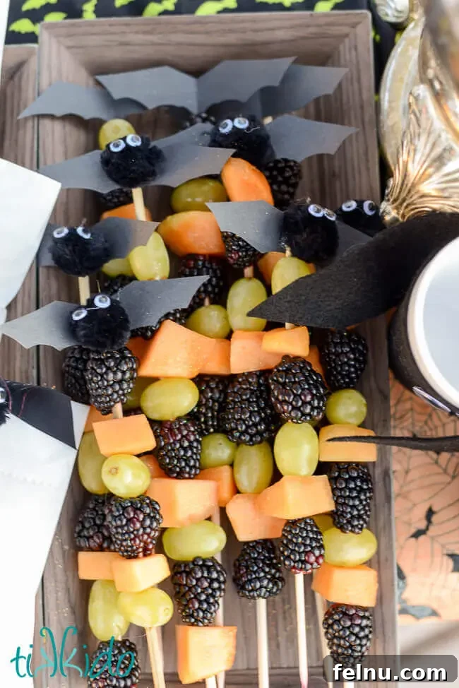 17 Spooktacularly Healthy No-Bake Halloween Treats 22 Fruit Bat Skewer Tutorial