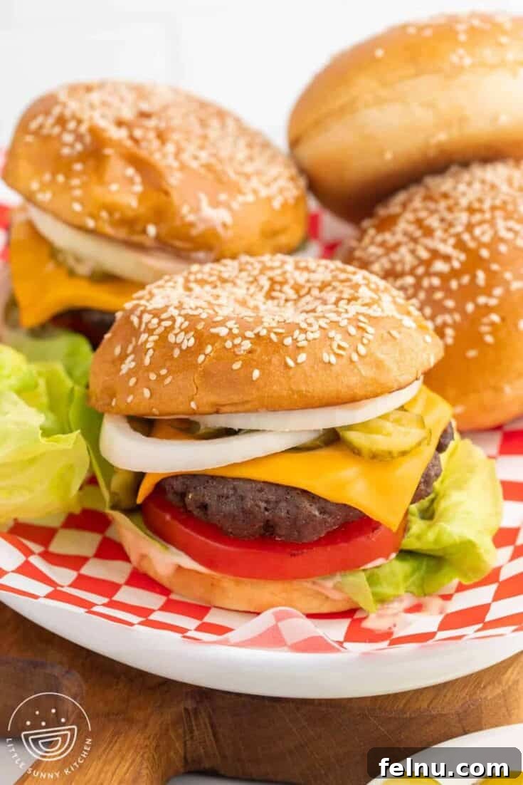 Juicy Air Fryer Hamburgers