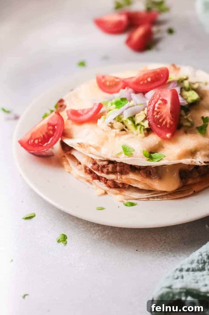Easy Taco Lasagna - Air Fryer Taco Lasagna