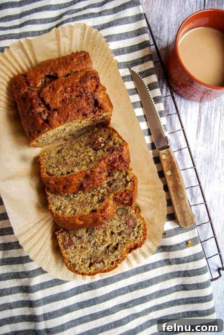 Easy Air Fryer Banana Bread Recipe, ready in under an hour.