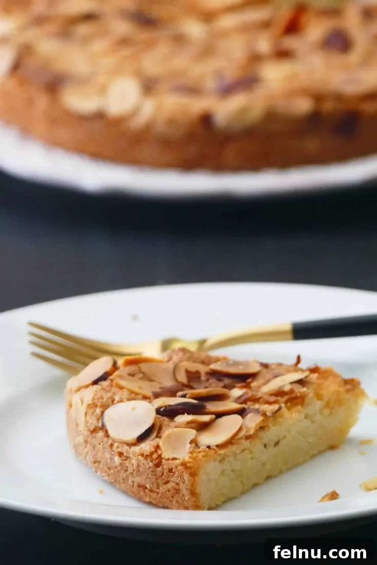 Air Fryer Almond Cake, a simple, rich, and buttery cake with strong almond flavor.