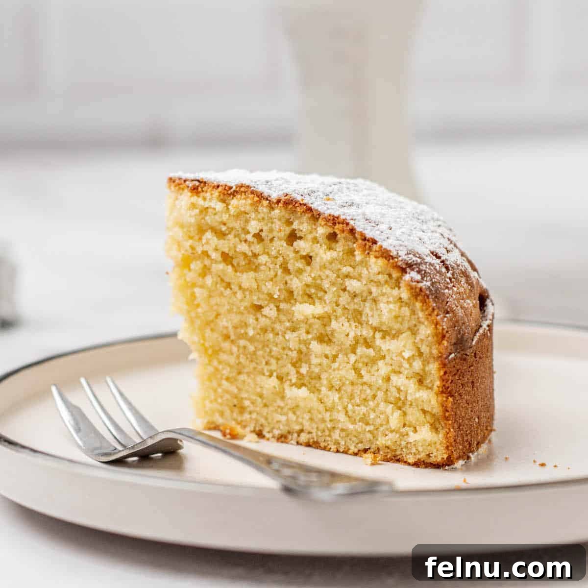 Fluffy Air Fryer Vanilla Cake, a delicious and simple sweet treat.