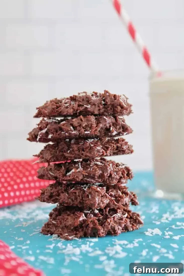 Easy chocolate coconut haystacks, a simple keto, paleo, and vegan dessert.