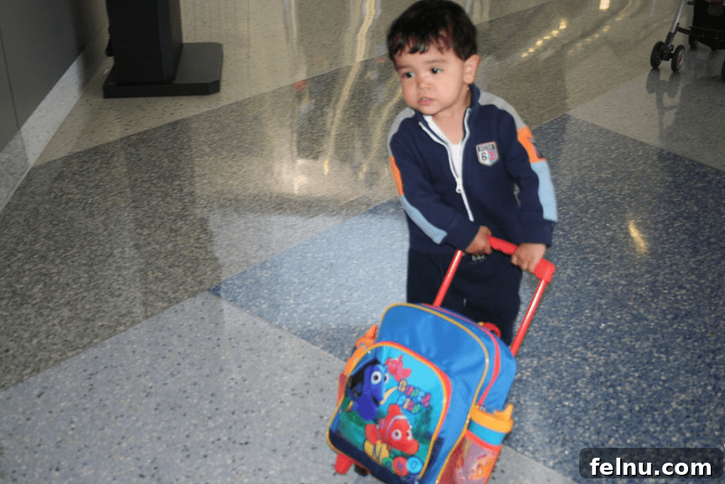 Smooth Travels for Tiny Globetrotters 12 Tips for Long-Haul Flights 3 son airport luggage travel