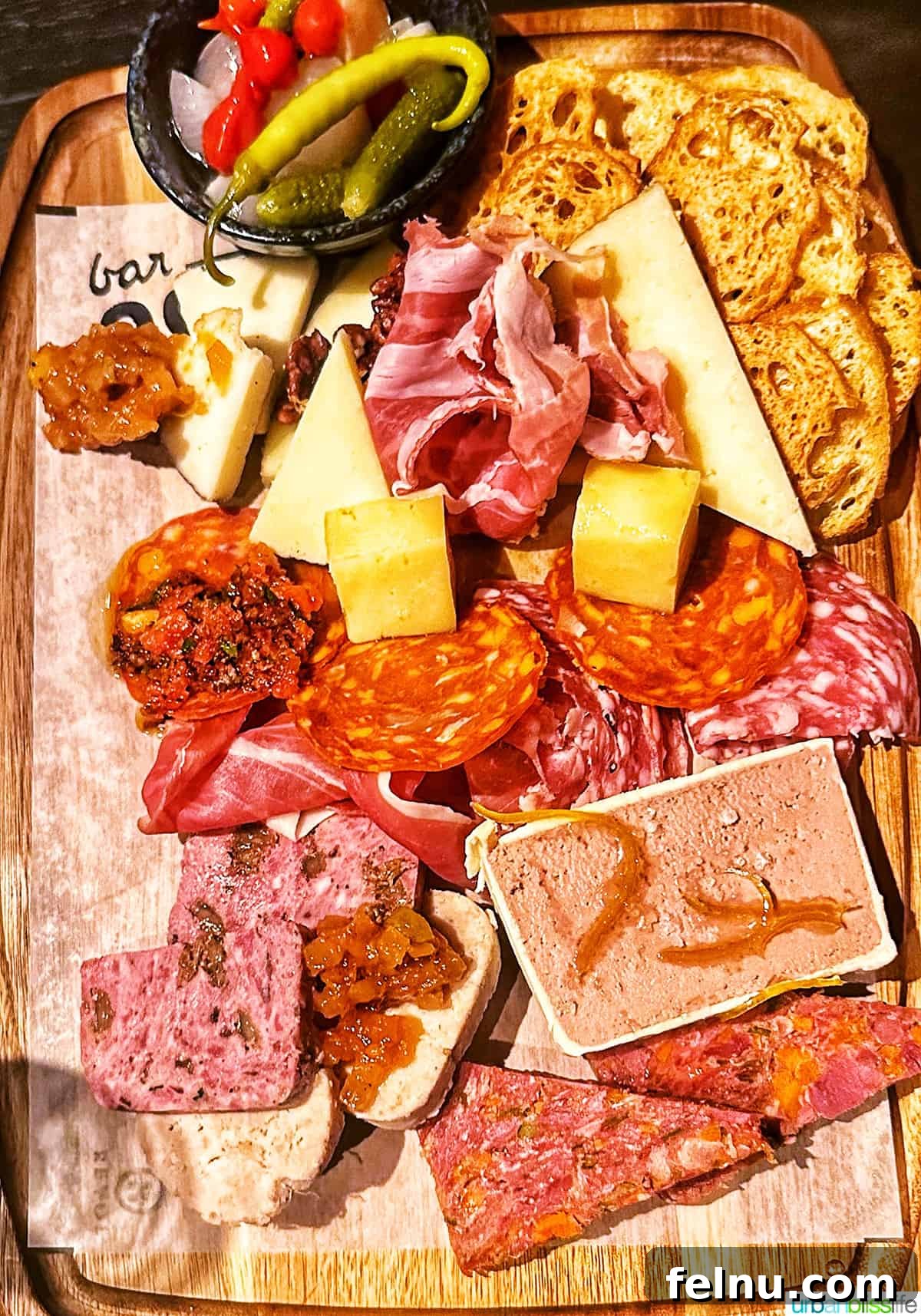 Decadent charcuterie board at Bar Oso.