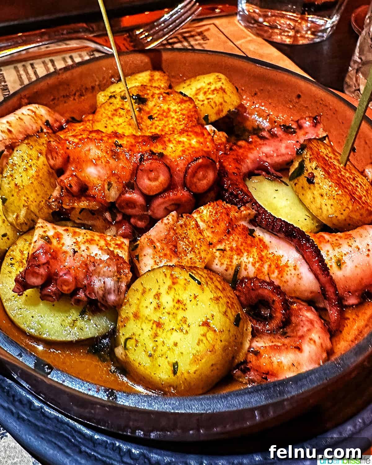 Perfectly grilled octopus at Bar Oso.