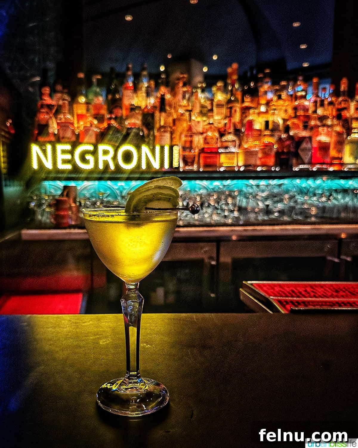Expertly crafted cocktail at the Raven Room in Whistler BC.