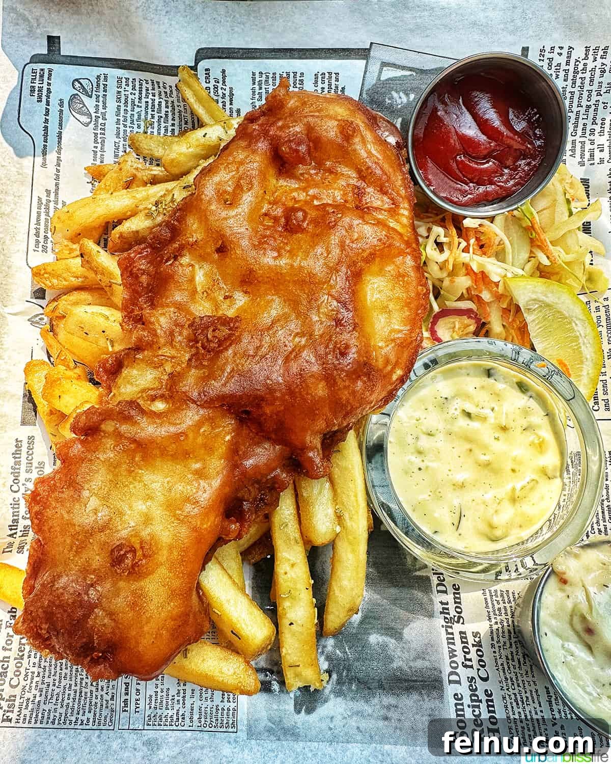 Classic fish and chips at Dubh Linn Gate Pub.