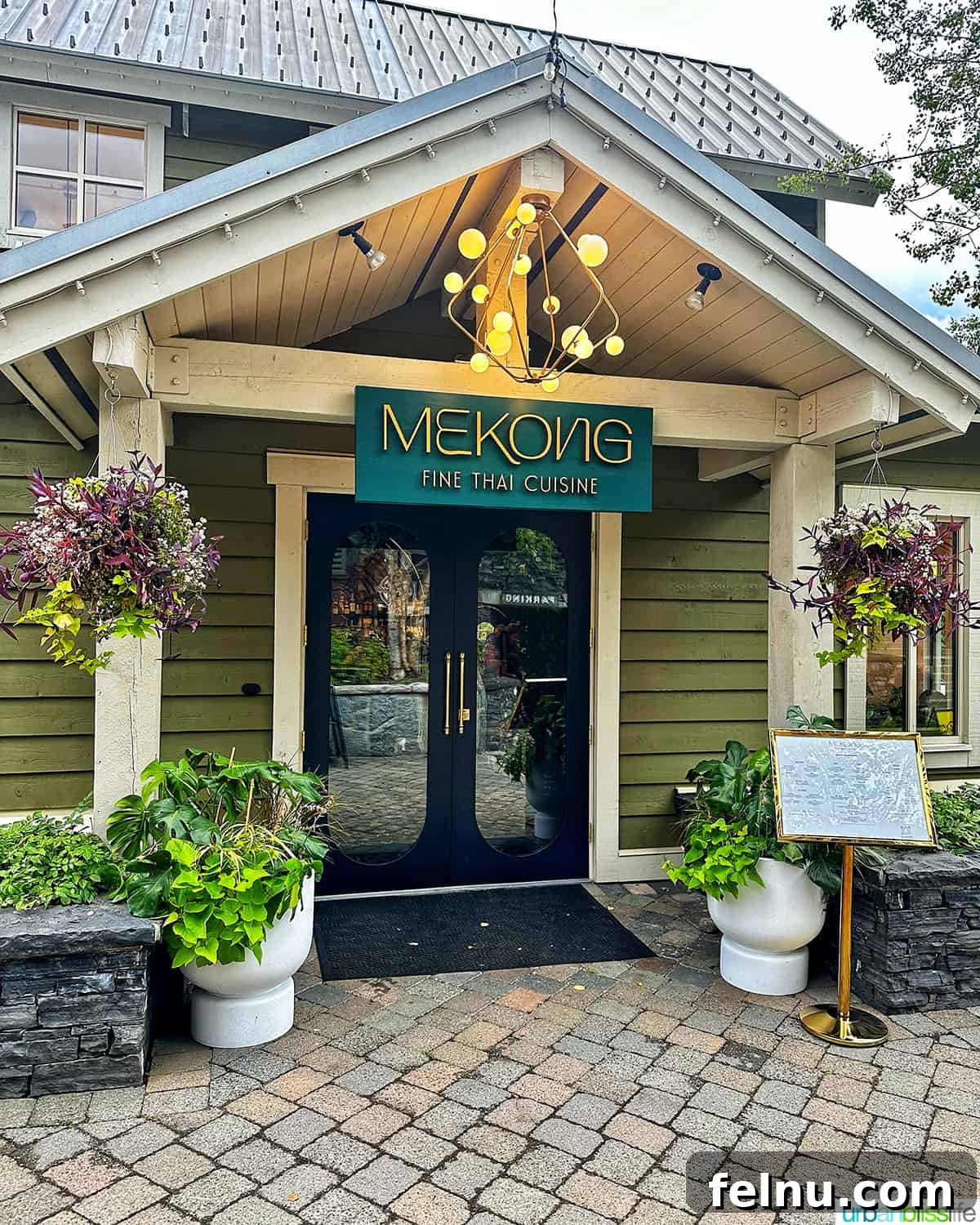 Exterior of Mekong Thai restaurant in Whistler BC.