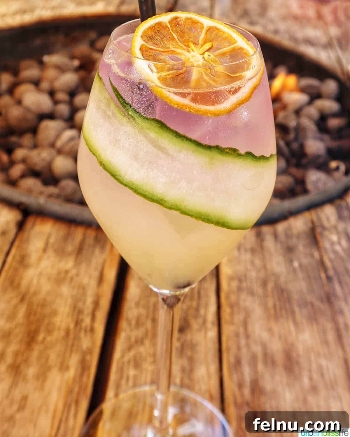 Refreshing Cucumber Lime Spritz at Black's Pub.