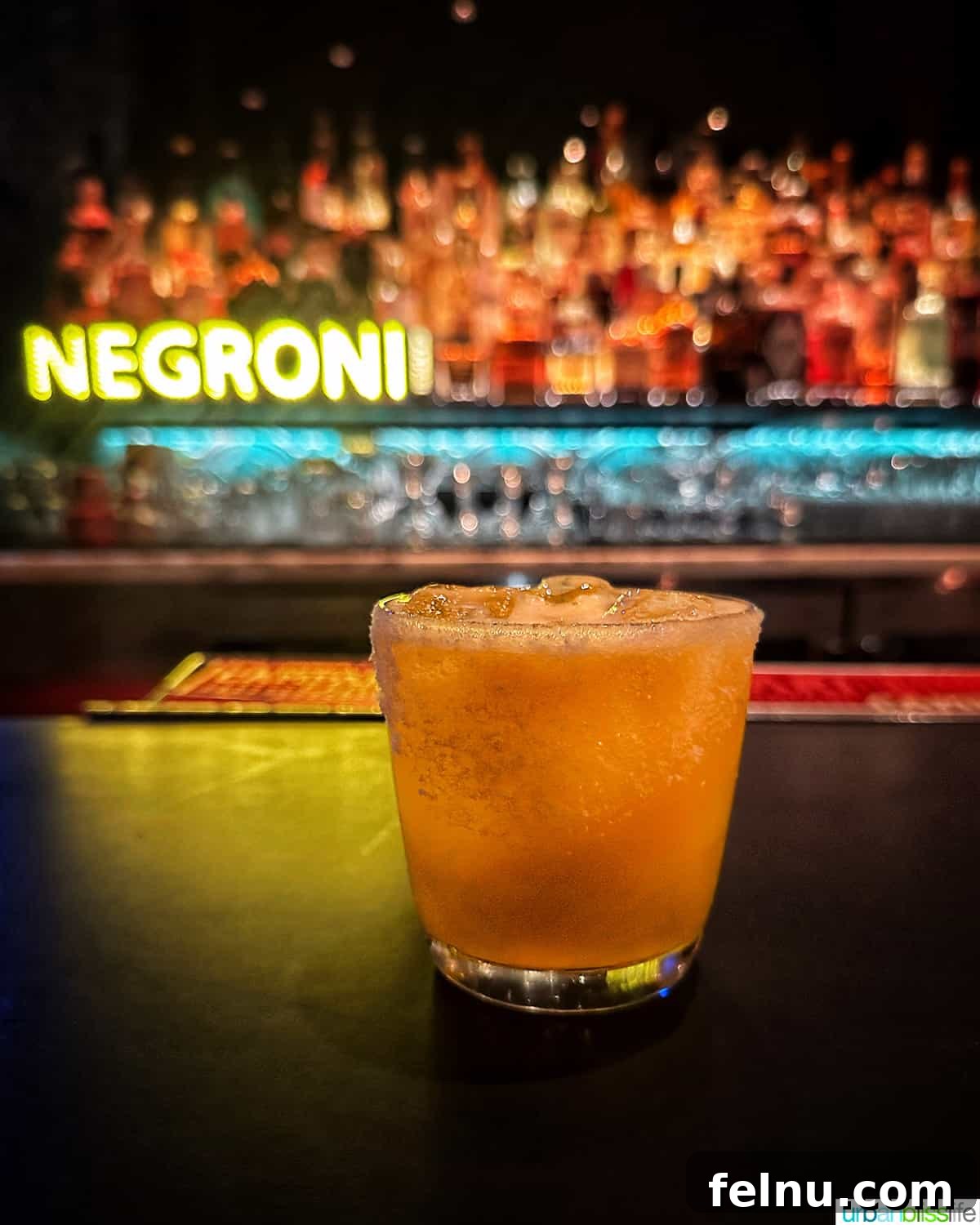 Refreshing orange cocktail at the Raven Room.