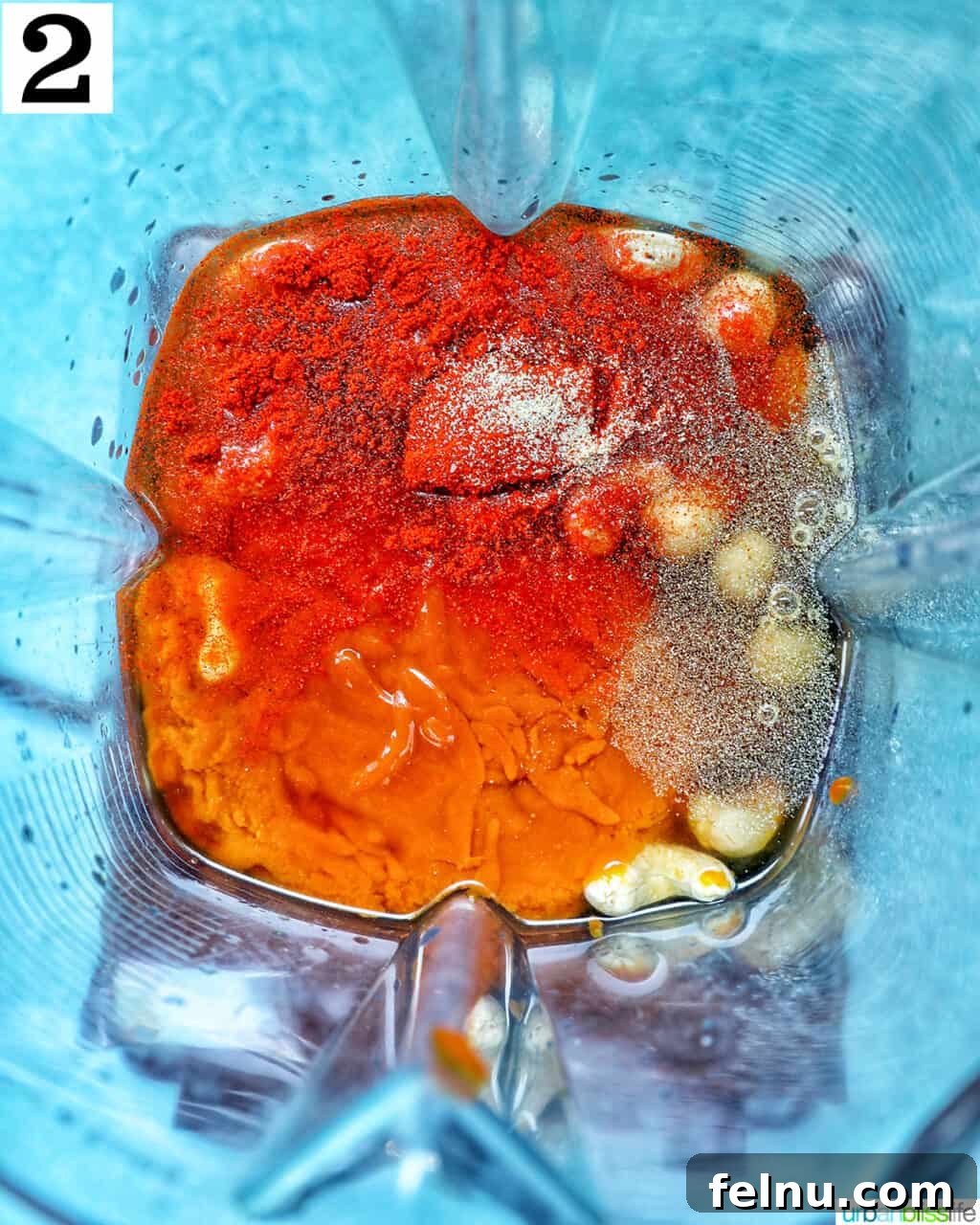 Ingredients in a blender