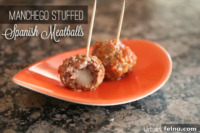 Manchego-Stuffed Albondigas: A Taste of Spain 2 Delicious Manchego Stuffed Spanish Meatballs