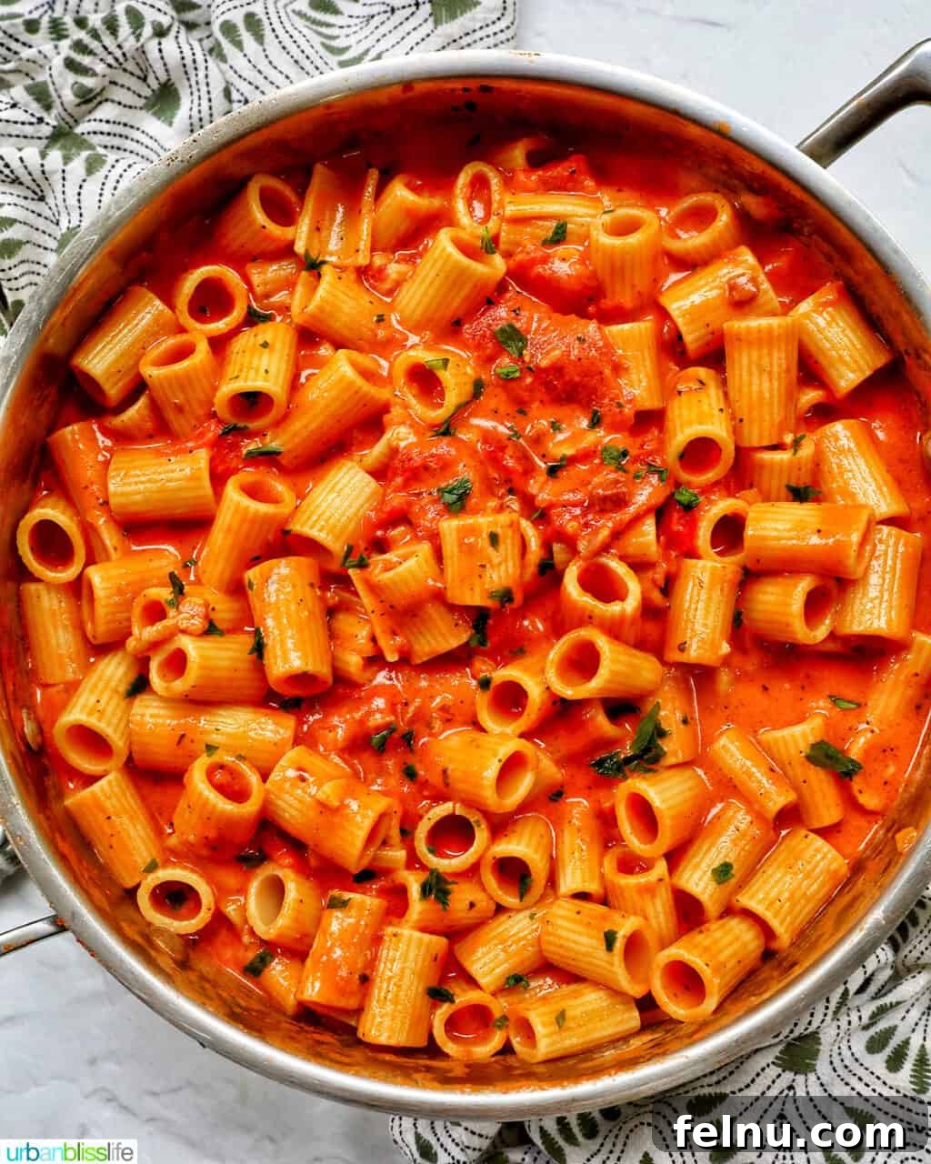 Creamy Dreamy Rigatoni: A Vodka Sauce Delight 16 Finished Rigatoni with Vodka Sauce