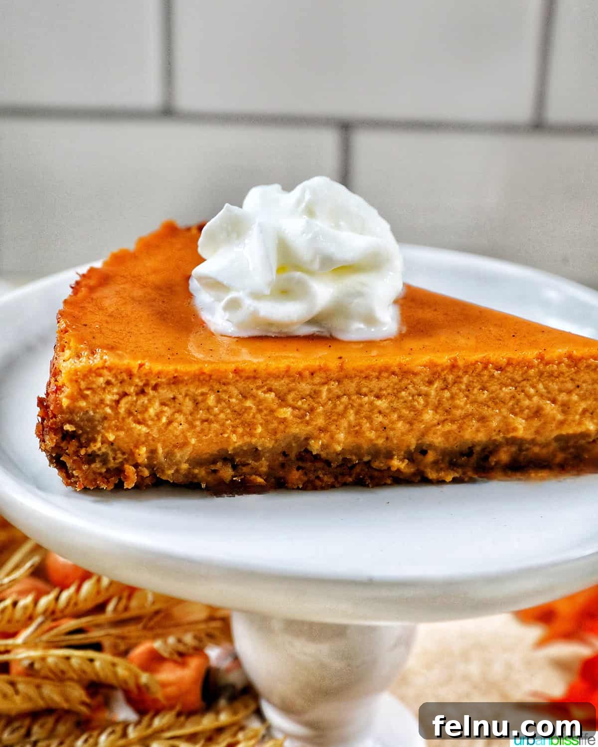 Sweet Potato Pie with a Twist: Graham Cracker Crust Perfection 2 Slice of Sweet Potato Pie with Whipped Cream