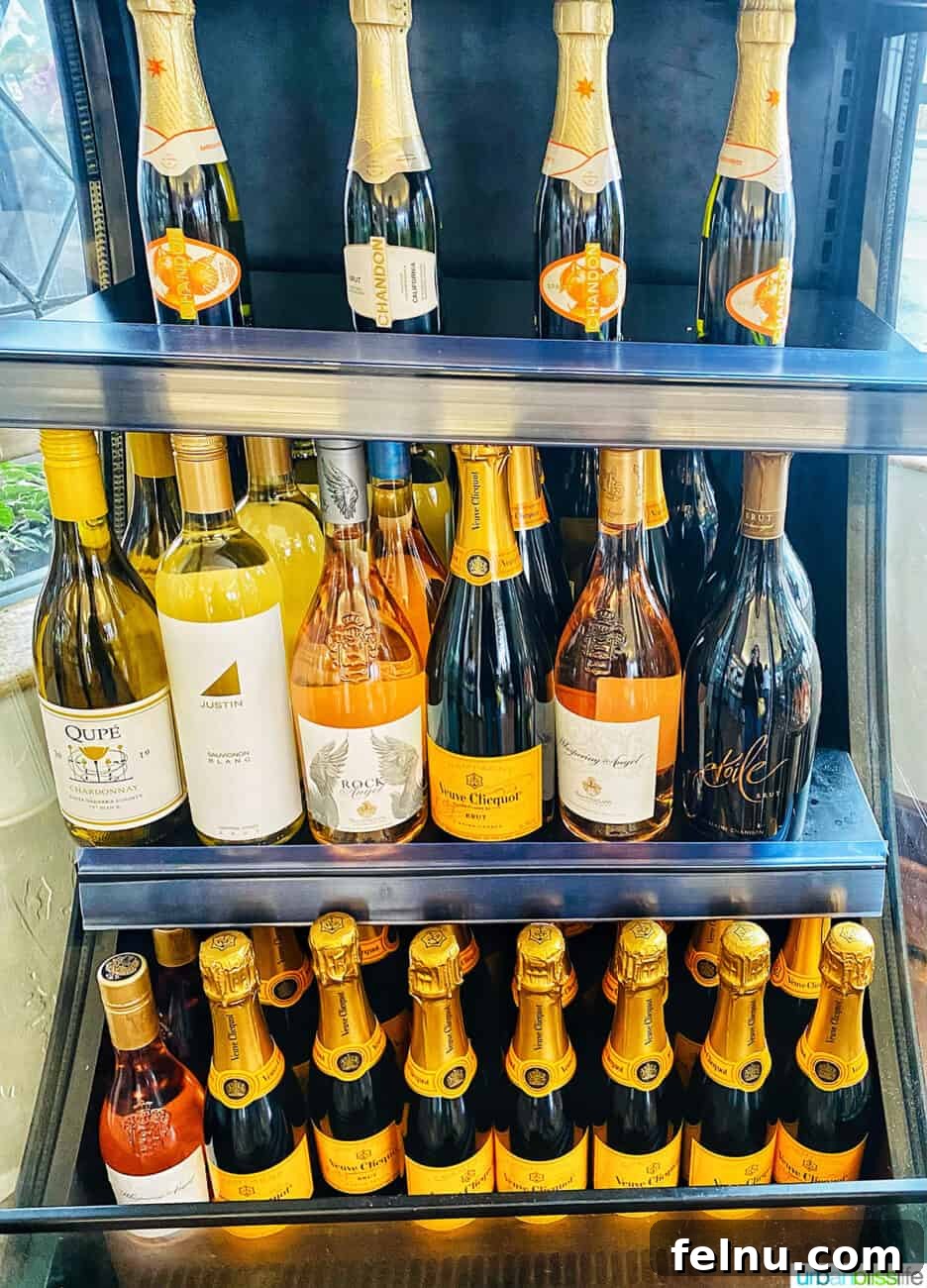 Culinary Gems of Downtown Santa Barbara 13 Wine case at Jeannine's in Santa Barbara