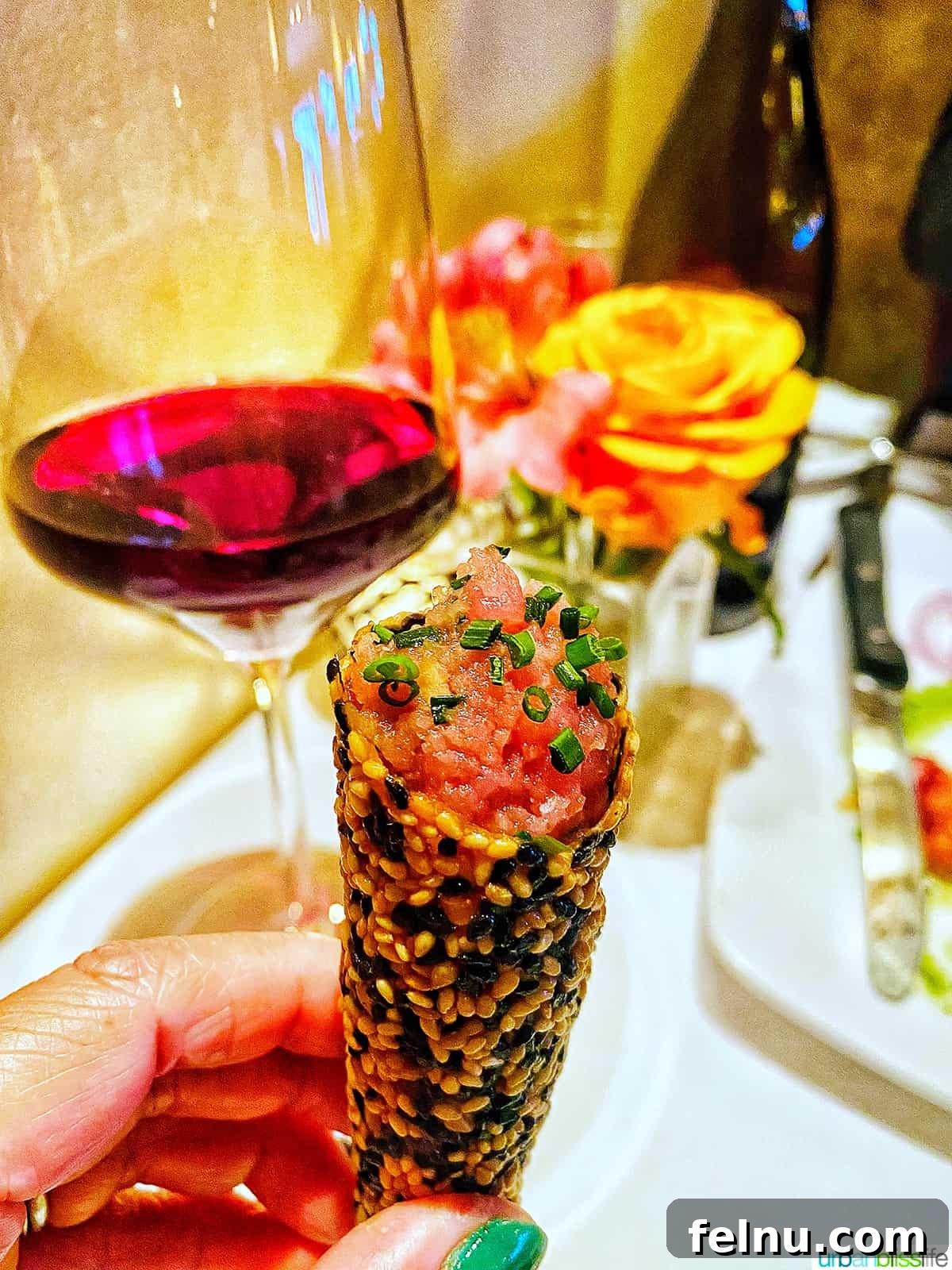 Culinary Gems of Downtown Santa Barbara 34 Ahi tuna cone at Toma in Santa Barbara