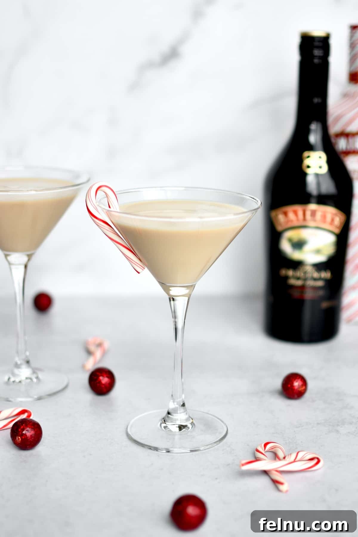 20+ Delicious Baileys Cocktails for Christmas Cheer 3 A beautifully presented Baileys peppermint espresso martini, garnished and ready to enjoy.