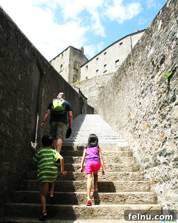 Walking up to the Bellinzona Castles