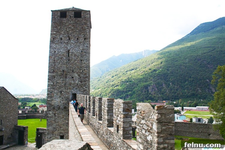 Bellinzona Castles Tower Walls